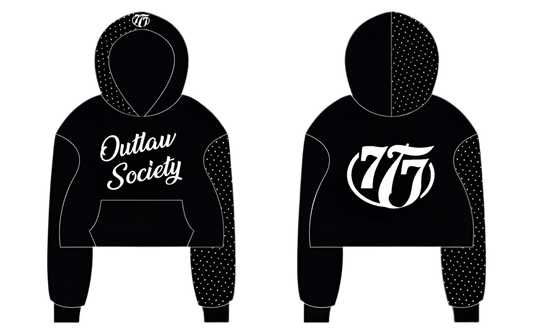 Outlaw cropped black hoodie