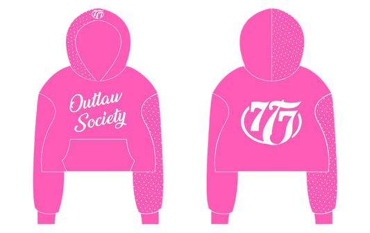 Outlaw society cropped hoodie